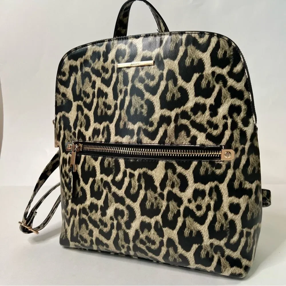 Aldo Cuveth Medium Size Leopard Print Backpack Purse